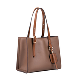 Brown Handbag with Dual Magnetic Closures