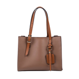 Brown Handbag with Dual Magnetic Closures